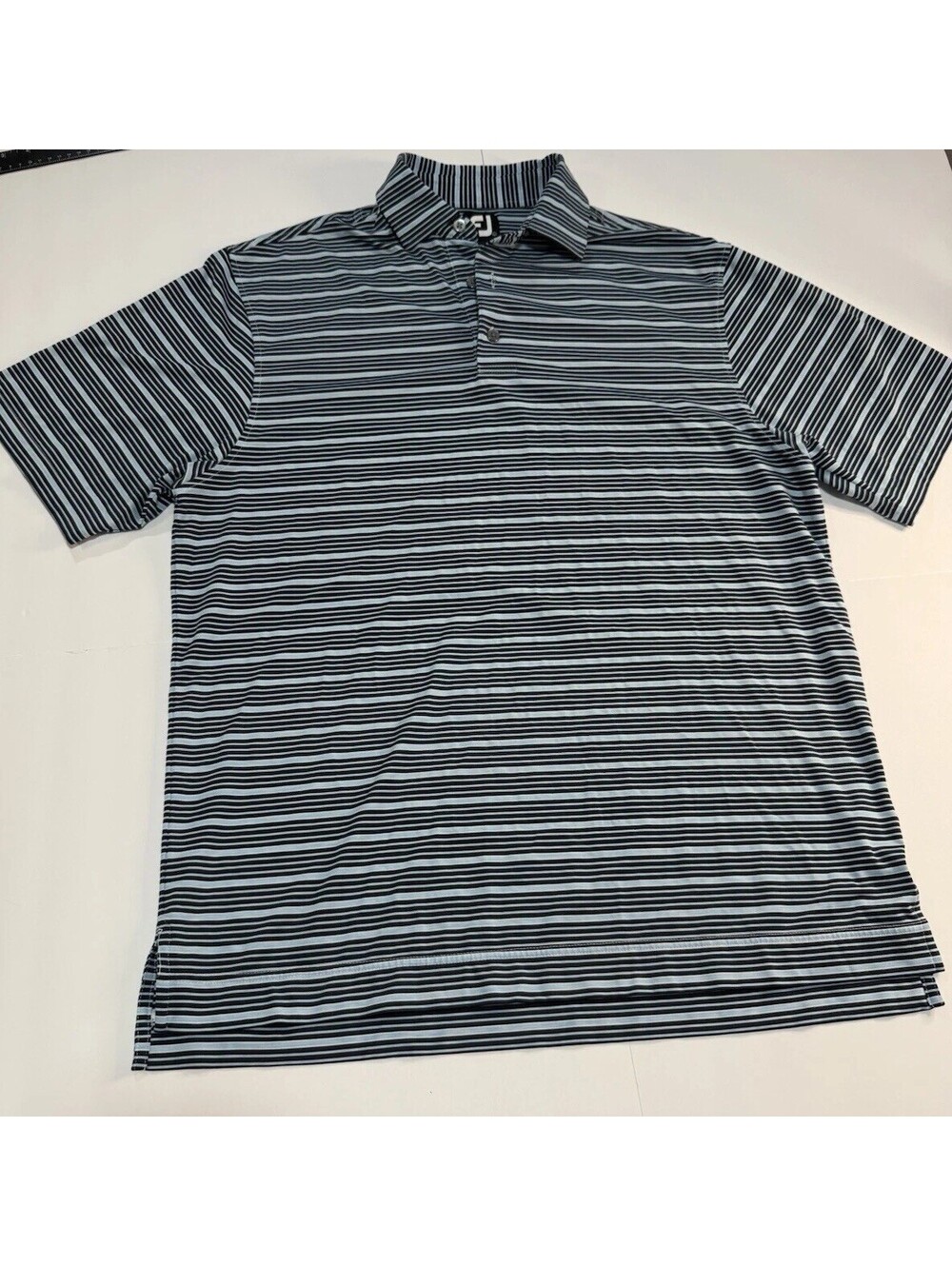 FootJoy FJ Blue Striped Golf Polo Large L